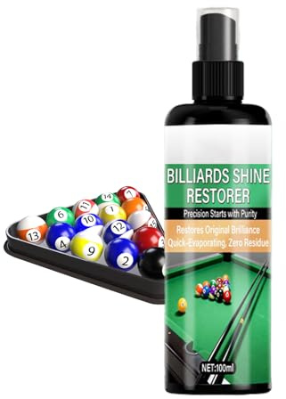 Nettoyant pour Billes de Billard, Solution Cireuse 100 ml, Kit de Polissage avec Serviette pour Billes de Billard, Élimination des Taches pour Débutants et Experts - Usage Domestique,