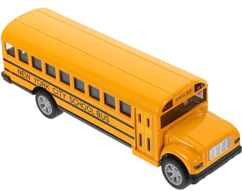 FUNNETOYU Modelo de Autobús Escolar de Juguete, Vehículo de Aleación Fundida a Presión, Tamaño Mediano, sin Pilas, Diseño Realista para Juego Imaginativo y Educativo