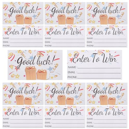 IMIKEYA Ticket Gagnant de Tombola avec Surface Lisse et Lignes Préimprimées 200pcs Vierge en Papier pour Restaurants et Salles de Sport
