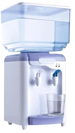 Distributore D'acqua Con Serbatoio Da 7 Litri, Bianco E Viola, Fontana For Acqua Bevande, 24,5 X 23 34 Cm, Senza BPA, Bot Facile Da Pulire