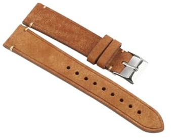 FYXT Vintage Äkta Koläder Klockarmband 18 Mm 19 Mm 20 Mm 22 Mm Handgjorda Klockremmar Brunt Ersättningsbälten For Klocktillbehör(Brown,22mm)
