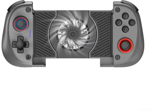 Manette de jeu mobile sans fil pour Android et iOS avec ventilateur de refroidissement longue durée pour batterie Smartphone Manette de jeu télescopique (Noir)
