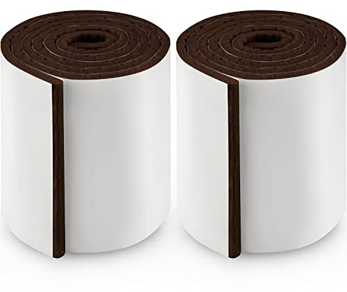Filzada® 2x Feltrini autoadesivi - Rotolo (100 x 10 cm) - Marrone - Feltro professionale per mobili scivola con potere adesivo ideale