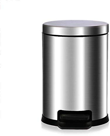 WXJLYZRCXK Bac À Pédales, Poubelles de Déchets Poubelles Canaille À Pédale En Acier Inoxydable Canette Avec Couvercle Maison Salon Salle de N Bureau Chambre Godet 5L7L10L12L,10L,10L