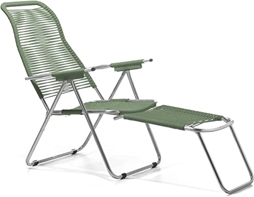 Fiam Spaghetti - Relax fåtölj för utomhusbruk - ram aluminium, PVC Sage Green