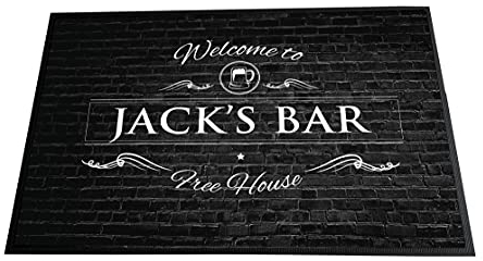 Personalised Bar Door Mat - Welcome pints beer home bar door mat 60 x 40cm