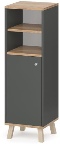 Vicco Midischrank Senyo, Anthrazit, 30 x 95 cm | zur Wandmontage geeignet und kombinierbar mit Senyo Möbeln