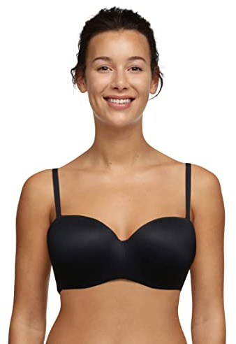 Chantelle Soutien-Gorge sans Bretelle Norah, Opaque, Noir, 34C Femme