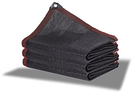 Schattiernetz Beschattungsrate 95% Sonnensegel Schwarz Sonnenschutzgewebe Sichtschutz Markisenschutzhüllen Schattentuch für Parkhaus,Garten,Hof oder Zwinger,mit Ösen und Geklebter Kante (5×5m)