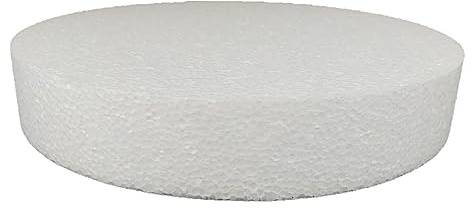 Base circolare per torta in polistirolo, per decorazione di torte, dolci, dolcetti e caramello (Diametro: 30 cm; Altezza: 5 cm).