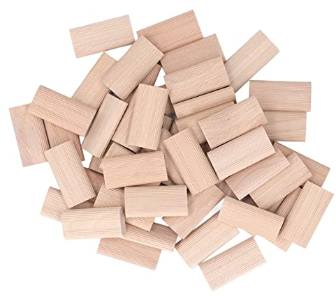 Uadme Robusti Tasselli in Legno, 50pcs Domino Tenone Tassello Legno Faggio Tasselli Punte Legno Massiccio Rettangolare per Realizzare Mobili in Legno Falegnameria Strutture Armadi Telai (8*22*40mm)