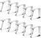 Newaner 10 Pinzas pequeñas sujeta manteles de Mesa Exterior Inoxidable, Pinzas sujeta manteles Flexibles y móviles, Pinza para Mantel Mesa para 0-3cm Jardin, Familia, Restaurante Mesa de Comedor