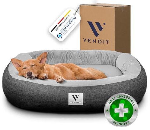 Vendit Orthopädisches Hundebett XL für mittelgroße Hunde – Memory Foam Matratze, antibakteriell & geruchsneutral, wasserfest & Kratzfest, mit abnehmbarem Bezug, rutschfest & langlebig