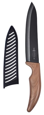 Durandal Légende Keramikmesser mit Schutzhülle - Küchenmesser - Brotmesser - Steakmesser - Kochmesser - Gemüsemesser - Fleischmesser - Japanisches Messer - Kitchen Knife - Scharfe Messer (15cm)