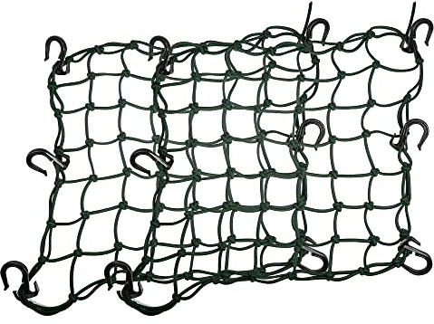 X AUTOHAUX 2pcs 40x40cm 49 Holes Motorcycle Luggage Cargo Net Green