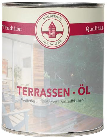 Bamberger Farbwerke Terrassen-Öl Holzöl Aussen für Bangkirai, Douglasien Farblos (2,5L)
