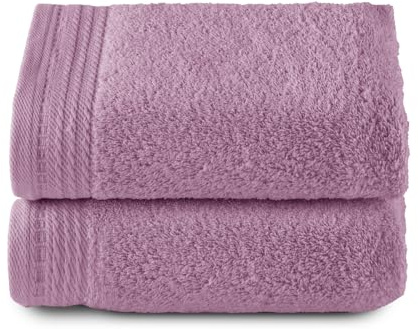 Top Towel - Premium - Grandes Serviettes de Bain - Serviettes de Bain - 2 essuie-Mains - 50 x 100 cm - 100% Coton - 600 grammes - Lilas