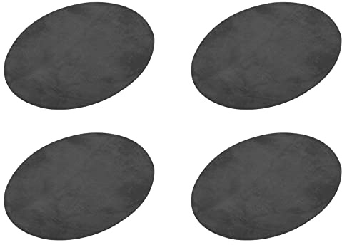 sourcing map 4 Stück Ellbogen Knie Bügelflicken Stoffpatch zur Reparatur, 11 x 14cm Oval Flicken zum Aufbügeln für Kleidung Handwerk Reparatur Kit Rucksack Schuhe Dekoration, Grau