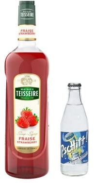 Lot Sirup & limonade :Sirup Teisseire - Erdbeere 1L – Pschitt-limonade (24x33cl)