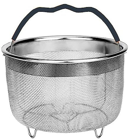 Dampfgarer Korb für Instant Pot 6 Quart Edelstahl Mesh Netz Siebkorb (schwarz)