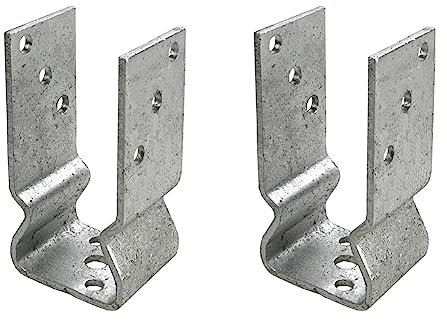 Connex Pfostenträger 91 x 150 x 60 x 4 mm mit Sicke, Material: feuerverzinkt, 1 Stück, HV4282 (Packung mit 2)