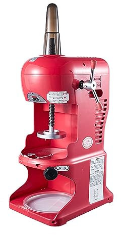 Electric Ice Crusher Electric Ice Shaver Crusher, Fluffy Shaved Ice Maker Snow Cone Machine,for Home Restaurants Parties Snack Stands Kitchen Bar Milk Tea Shop Use Kitchen Machine (Color : Rosso)