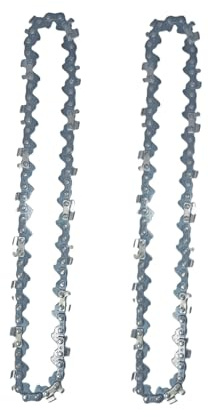 XiBany 6 Zoll Mini-Stahlkettensägenkette Elektrische Sägekette 1/4 Zoll; Teilung: 0,043 Zoll, 36 Glieder, Sägekette/Kettenführung (Color : A, Size : 2*chain)
