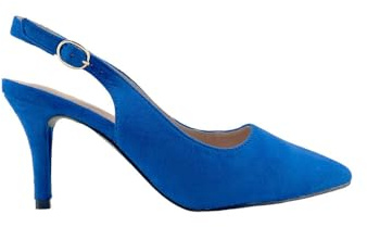 MODELISA - Zapato De Tacon Fino Destanolado De Punta Salon Hebilla Boda Mujer