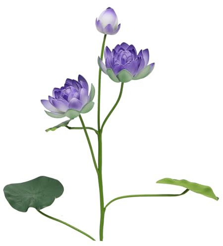 Zerodeko Künstliche Lotusblüte Kunststoff Dekoration Realistisch Aussehend Für Innen Außen Opferzeremonie Foto Kulisse Langlebig Und Praktisch