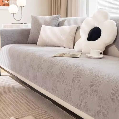 Racib Couch Überzug Ecksofa I Form U Form XXL Decke 2 Sitzer 3 Sitzer Stretch Cord Couchpolster Überzug Couchsessel Überzug rutschfeste Sofadecke Sofaschoner Ecksofa(B,70 * 150cm)