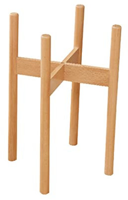BESPORTBLE Holz Blumenständer Für Innen Blumentopfständer Aus Massivholz Aufbewahrungsständer Für Pflanzen Schlichtes Design Holzfarbe Klein