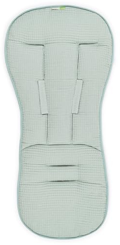 Liebes von priebes Sitzauflage 2in1 MATHILDA COOLAIR, Universal Schutzauflage für Buggys Kinderwagen Fahrradanhänger, Baumwolle waschbar & atmungsaktiv, Wendeauflage Sommer Winter ab 6 Monate