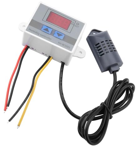 Digital Hygrometer Switch Controller Humidity Sensor Digital Humidity Controller Humidity Control Switch Socket Mounting Hole Distance 73mm Input Voltage 12/ Selection Load (#3)