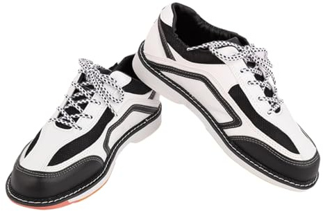 Viaoragiosa Scarpe da Bowling Uomo,Scarpe da Bowling Antiscivolo,Scarpe da Bowling in Pelle,Traspirante Antiscivolo,Materiale in Pelle,Adatto per Giocatori di Bocce Destrimani O Mancini