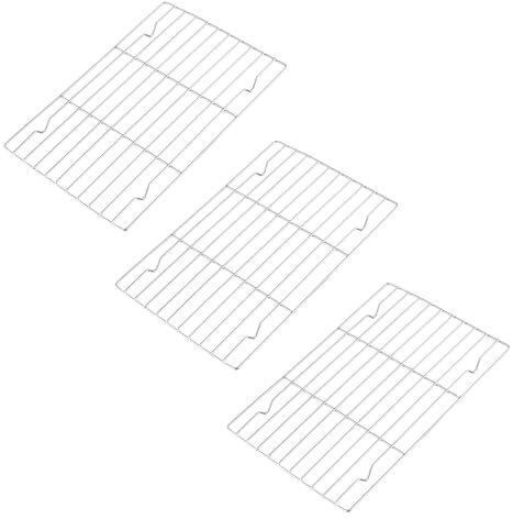 3 Pcs Cooling Rack,Cooling Racks for Baking Wire Rack Cake Cooling Rack,Grill Rack Oven Rack Wire Rack Baking Tray,Cooling Racks for Baking Grilling Cooking Cakes Pizzas Meat Baking Pans or Bread
