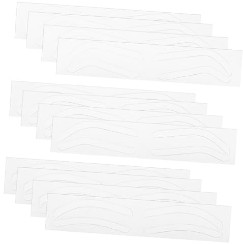 SAFIGLE Pochoirs à Sourcils Autocollants 12 Paires Jetables en Papier Doux pour Modelage Sourcils Maquillage Tatouage Usage Professionnel