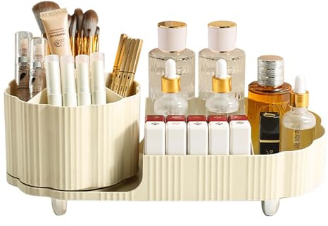 Organizador de Maquillaje, Estuche para Brochas de Maquillaje, Gran Capacidad, Giratorio 360° para Pintalabios, Sombras de Ojos, Perfumes y Productos para el Cuidado de la Piel