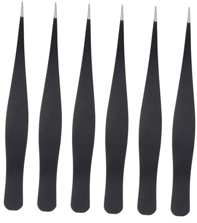 2 Ensembles Pince À Cils Acier Inoxydable Pour Extension De Cils Outil De Ergonomique Pratique Et 6 Pièces * 2