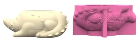 Silicone artigianale fatto a mano per vasi di piante in calcestruzzo Disegni creativi Alligatori Stampi per colata in resina epossidica per ornamento Stampo per vaso di fiori in silicone