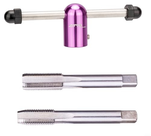 EffiFish Kit di riparazione filettatura per pedivella per bicicletta, 9/16, per pedale sinistro e destro, in acciaio, per riparazione pedivelle della bici (L+R + chiave)