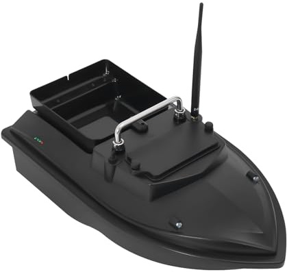 OUKANING Köderboot 500m 2x5200mAh Akku, Ferngesteuert Futterboot für Angler - Fischerköderboot 1.5kg Köderbehälter with ABS Edelstahl Windwiderstand Angelköder-Boot