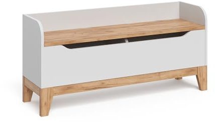 VitaliSpa Spielzeugtruhe Malia, Weiß/Artisan, 107.2 x 50 cm | mit Sitzfläche, mit Stauraum und kombinierbar mit weiteren Malia-Möbeln