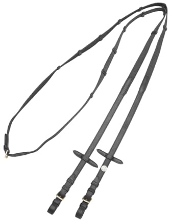Equiva Zügel Antislip, rutschfeste Reitzügel mit Martingalschiebern, robustem Material und feiner Zügelführung