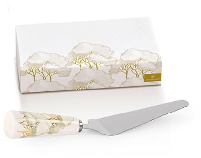 Generico Linea INTRECCI Paletta per Dolci con Alberi 28 cm BOMBONIERA