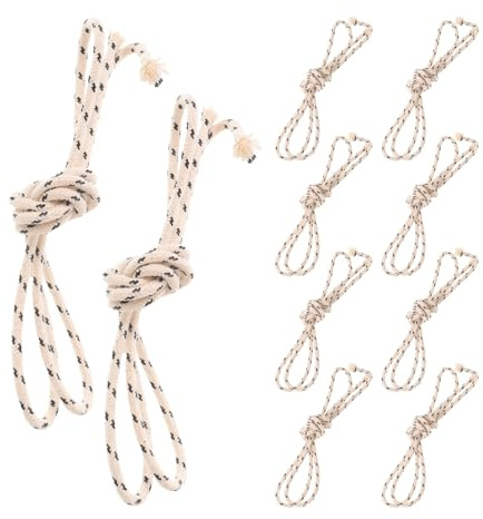 Gogogmee 10 Mèches Rondes en Coton Naturel pour Lampe à Huile et Lanterne à Kérosène, Haute Résistance la Chaleur et Absorption pour Camping en Extérieur