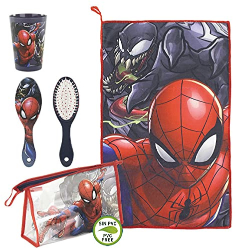 CERDÁ LIFE'S LITTLE MOMENTS - Trousse de Toilette Spiderman Complète pour Enfants - Licence Officielle Marvel Multicolore
