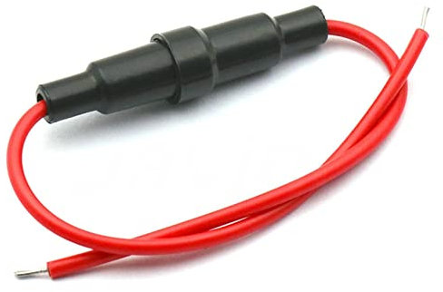 5pcs 5 * 2 0mm/6 * 30 mm Glas Sicherungshalter Schraube Typ 5x20mm mit 22 Awg Drahtkabel 250 -V -Glas -Sicherungsröhrchen Sicherungsgehäuse (Color : Brown, Size : 5x20MM)
