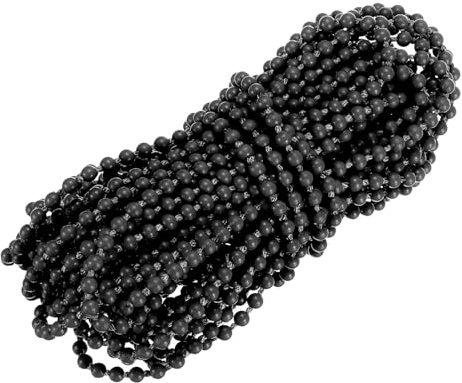 QUARKZMAN 10 Meter(10.94 Yards) Jalousien Perlen Kette Kordel Plastik Kugel Perle Kette für Römisch Rollos Jalousien Rollos Schwarz