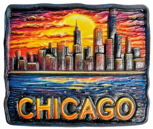 Chicago Kühlschrankmagnet, Reise-Souvenir, Kühlschrank, 3D-Dekoration, magnetischer Aufkleber, Basteln