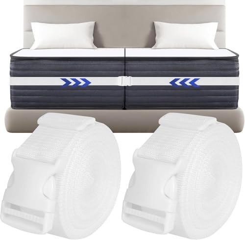 TPVUPC 2 Stück Matratzenhalter 10m | verbindet Zwei Matratzen zu Großen LiegeFläche | variabel einstellbar | Matratzen-Stopp | Doppelbettbrücke | Matratzenkeil | Liebesbrücke